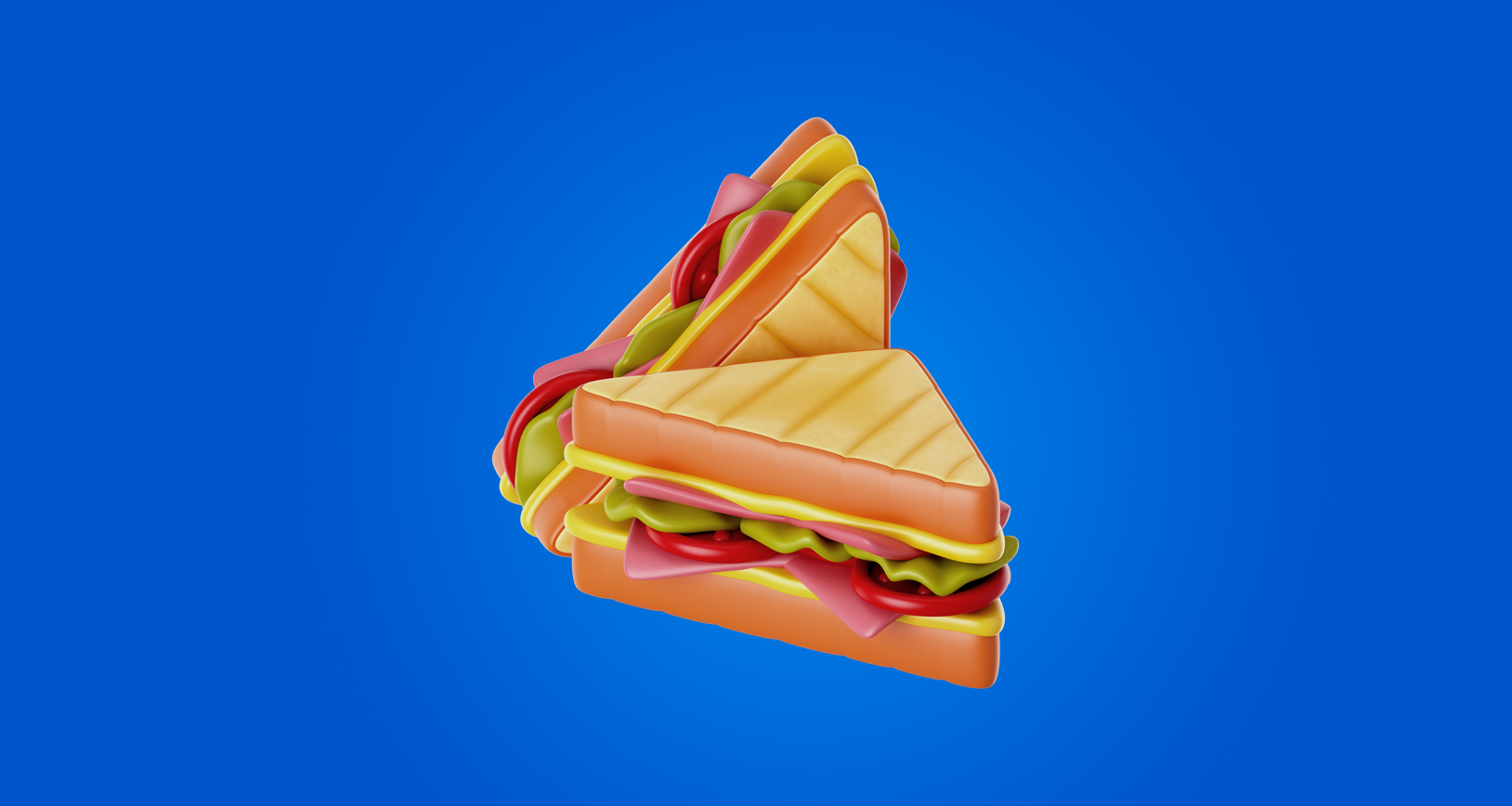 imagen de un sandwich tostado y cortado en triángulos